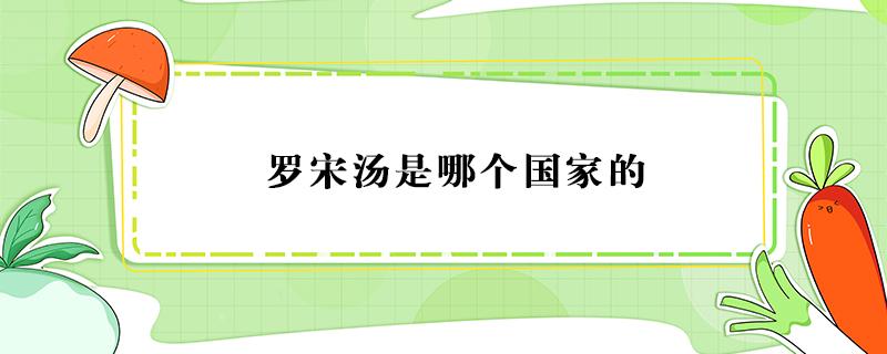 罗宋汤是哪个国家的 罗宋汤是哪个国家的名称