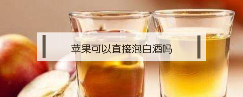 苹果可以直接泡白酒吗