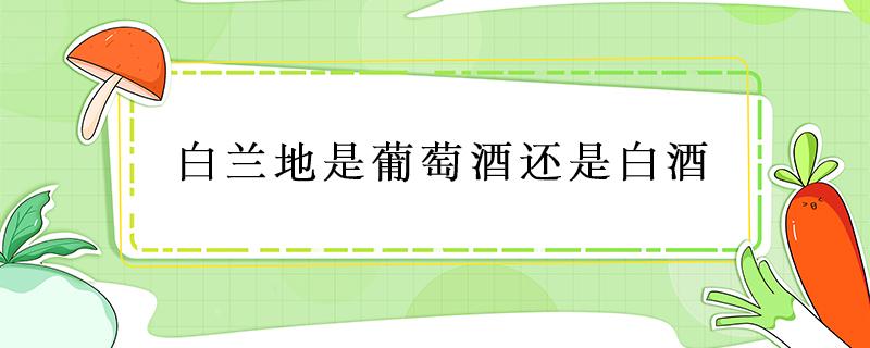 白兰地是葡萄酒还是白酒 白兰地属于白酒还是葡萄酒