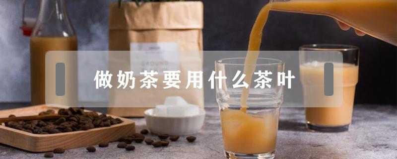 做奶茶要用什么茶叶