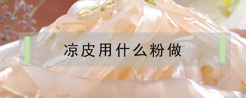 凉皮用什么粉做（凉皮用什么粉做的有劲道）