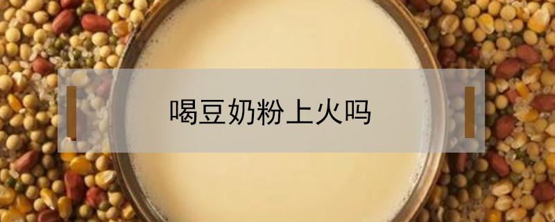 喝豆奶粉上火吗 喝豆奶粉会不会上火