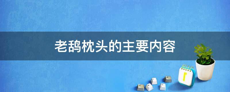 老鸹枕头的主要内容 老鸹枕头里的老鸹指的是