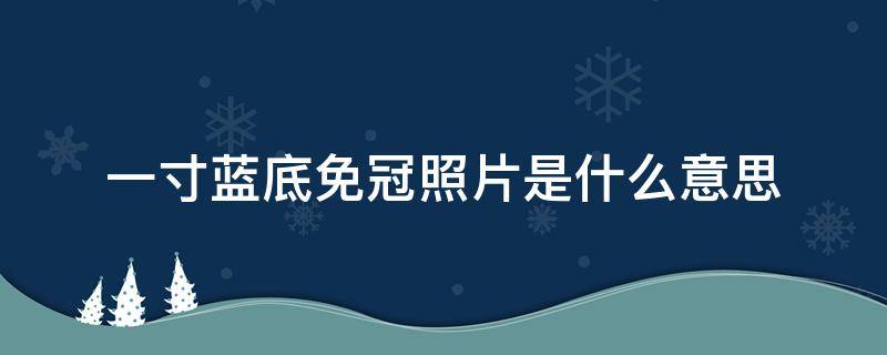 一寸蓝底免冠照片是什么意思（两寸蓝底免冠照片是什么意思）