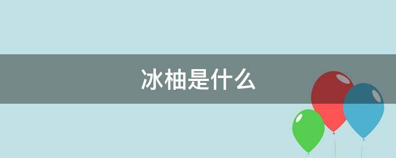 冰柚是什么（冰柚是什么牌子）