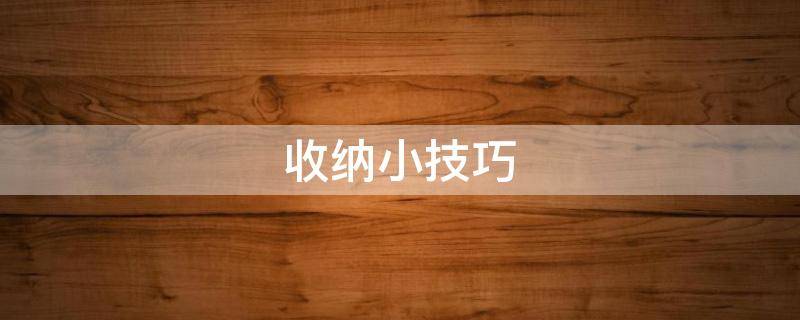 收纳小技巧（整理收纳小技巧）