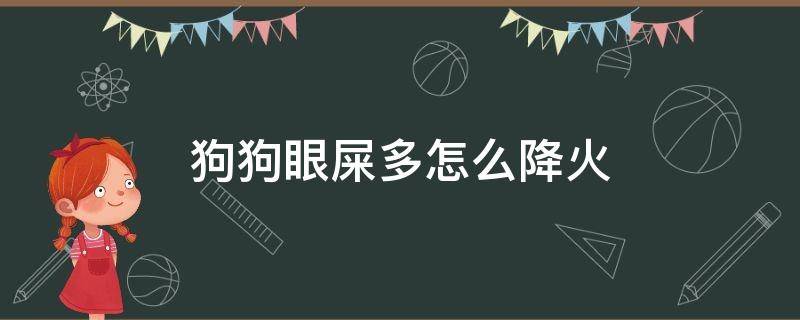 狗狗眼屎多怎么降火 狗狗眼屎多吃什么清火