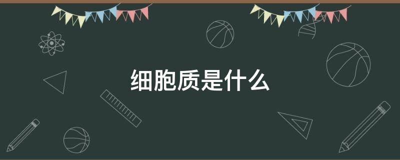 细胞质是什么（细胞质属于什么）