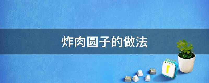 炸肉圆子的做法（炸肉丸子的做法大全视频）