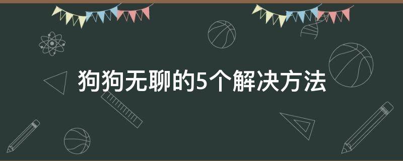 狗狗无聊的5个解决方法（狗狗很无聊是什么表现）