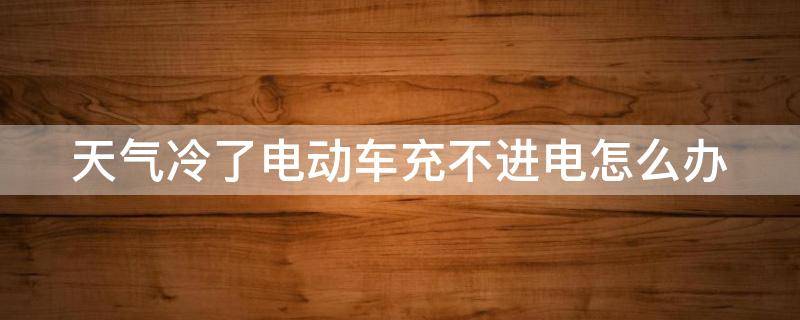 天气冷了电动车充不进电怎么办（天气冷了电动车充不进电怎么办呢）