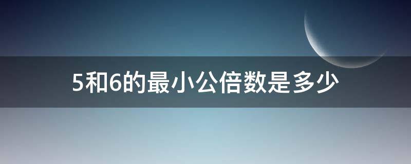 5和6的最小公倍数是多少（8和5和6的最小公倍数是多少）