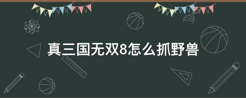 真三国无双8怎么抓野兽（三国无双8怎么抓捕野兽）