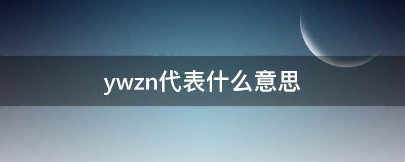 ywzn代表什么意思（ywzn是什么意思）