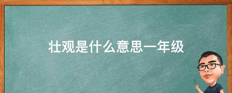 壮观是什么意思一年级 壮观的近义词是什么词