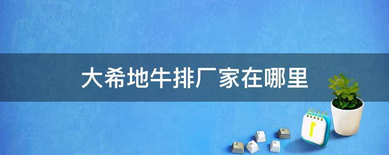 大希地牛排厂家在哪里 大希地牛排厂家电话