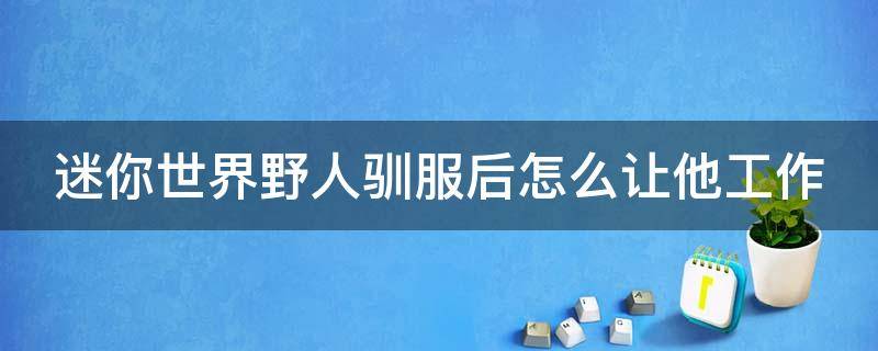 迷你世界野人驯服后怎么让他工作 迷你世界野人驯服后怎么让他工作视频