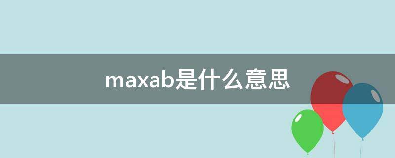 max(ab)是什么意思（定义max{a,b}）