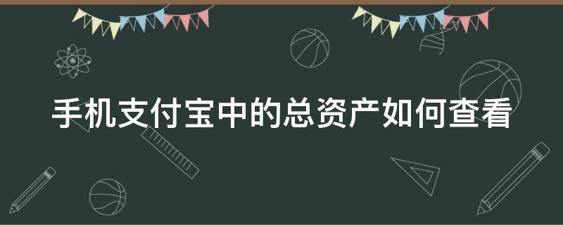 手机支付宝中的总资产如何查看 手机支付宝中的总资产如何查看账单