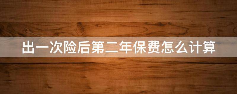 出一次险后第二年保费怎么计算（出一次险后第二年保费怎么计算的）