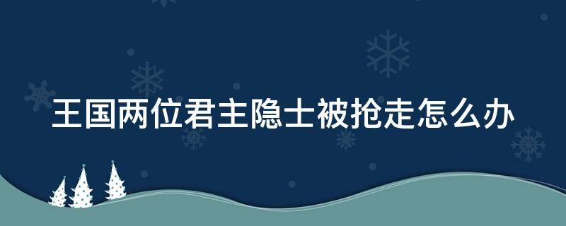 王国两位君主隐士被抢走怎么办（王国两位君主隐士被抢走了）