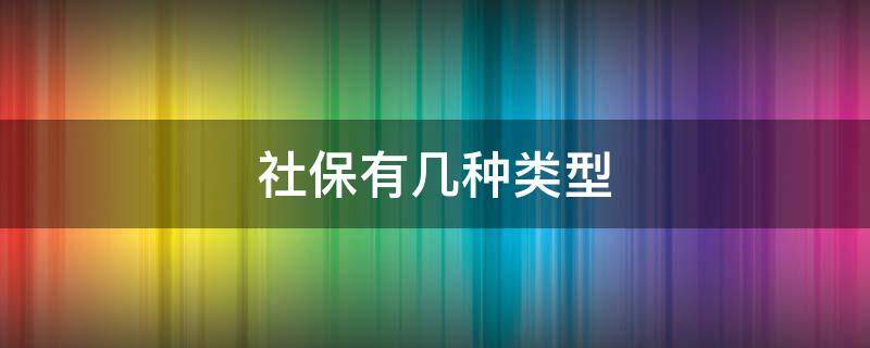 社保有几种类型（社保有几种类型,有什么区别）