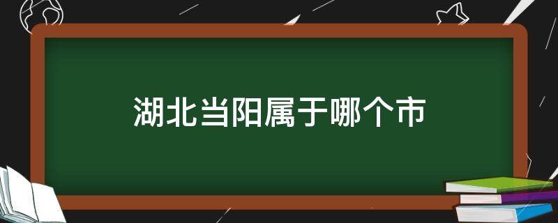 湖北当阳属于哪个市（湖北当阳属于哪个市管辖）