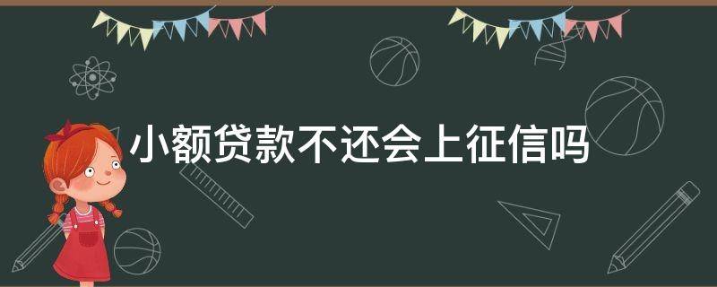 小额贷款不还会上征信吗（上征信的小额贷款不还会怎么样）