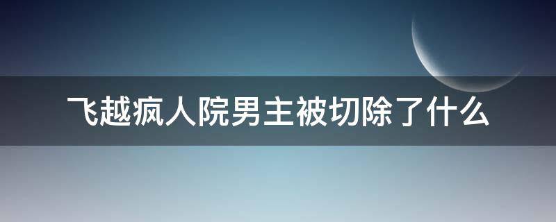 飞越疯人院男主被切除了什么（飞越疯人院男主最后怎么了）