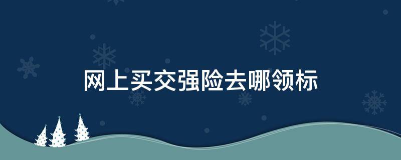 网上买交强险去哪领标 网上买交强险去哪领标为什么还要身份证