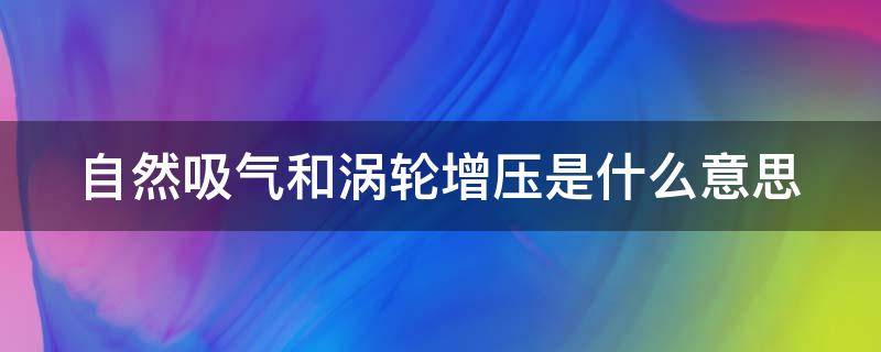 自然吸气和涡轮增压是什么意思（自然吸气和涡轮增压的区别在哪里）