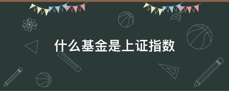 什么基金是上证指数（哪些基金是上证指数基金）