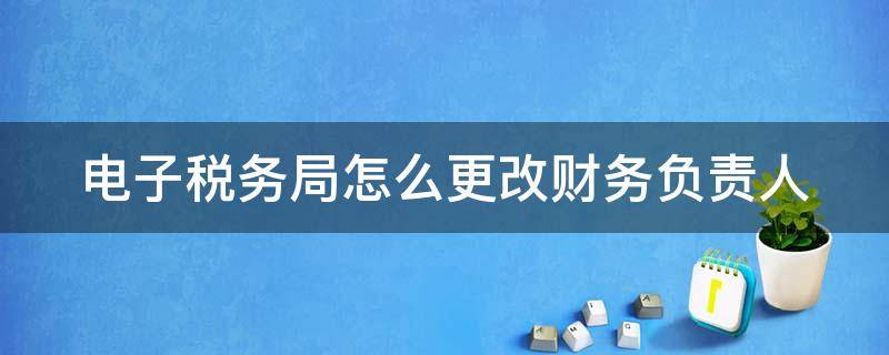电子税务局怎么更改财务负责人（电子税务局怎么更改财务负责人手机号）