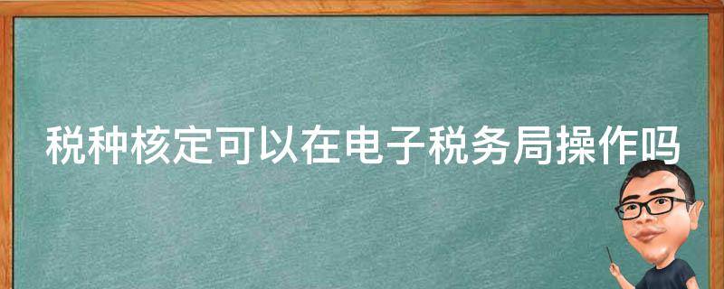 税种核定可以在电子税务局操作吗（电子税务局税费种核定）