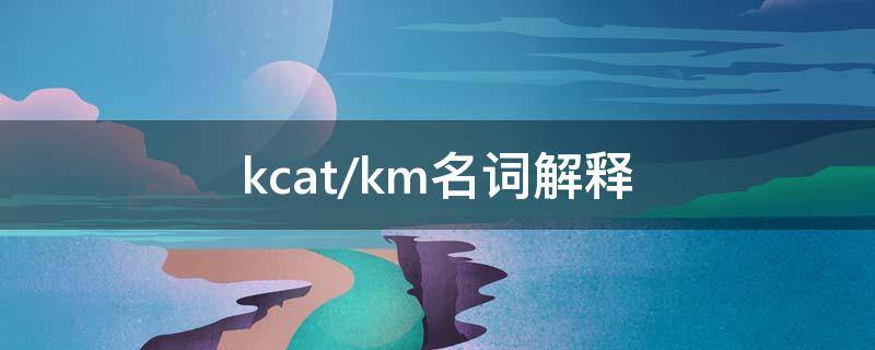 kcat/km名词解释（kcat和km名词解释）