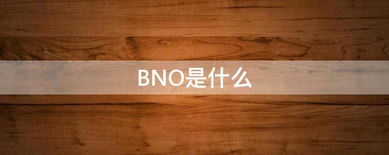BNO是什么（bno是什么基团）