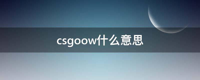 csgoow什么意思（csgo这是什么意思）