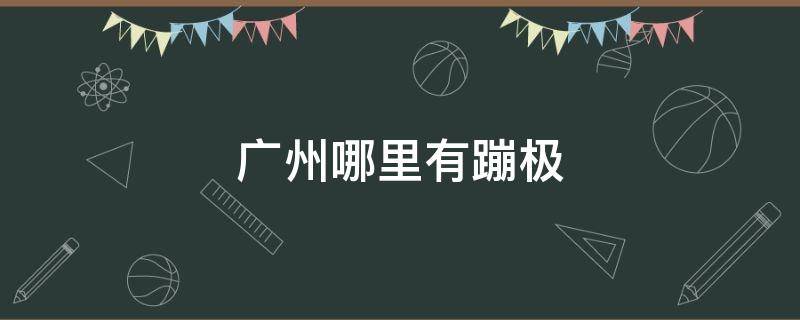 广州哪里有蹦极（广州哪里有蹦极的地方价格多少）