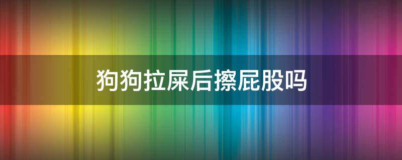 狗狗拉屎后擦屁股吗（狗狗便后要擦屁股吗）