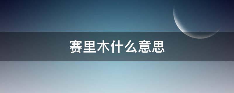 赛里木什么意思（赛里木什么意思啊）