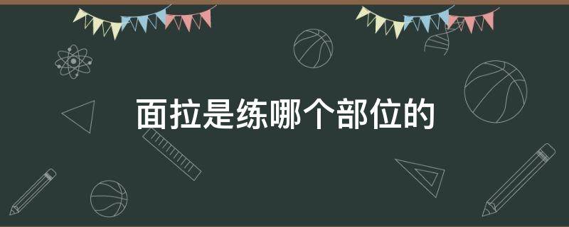 面拉是练哪个部位的（面拉是练背的吗）