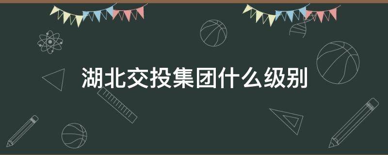 湖北交投集团什么级别（湖北交投集团董事长什么级别）