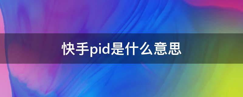 快手pid是什么意思（快手PID是什么意思）