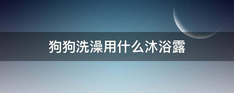 狗狗洗澡用什么沐浴露（狗狗洗什么沐浴露好）