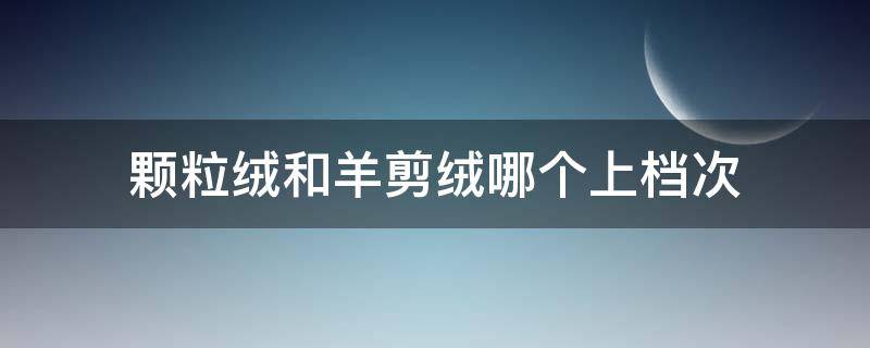 颗粒绒和羊剪绒哪个上档次 羊剪绒和颗粒绒哪个更贵一些