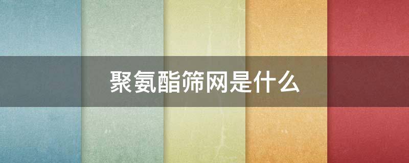 聚氨酯筛网是什么 聚氨酯筛网的用途