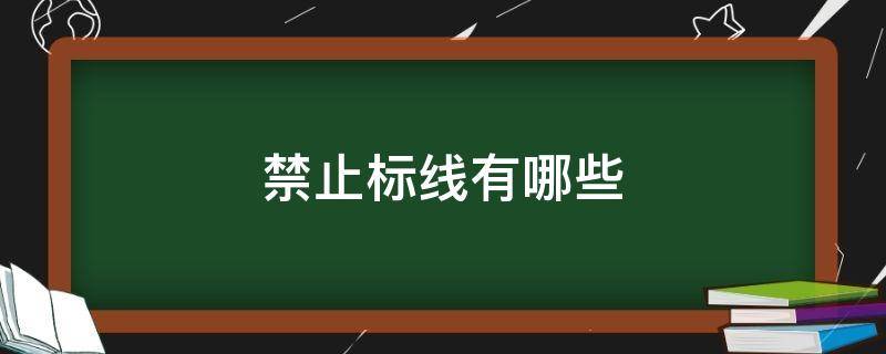 禁止标线有哪些（交通禁止标线有哪些）