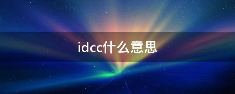 idcc什么意思（什么叫idc）