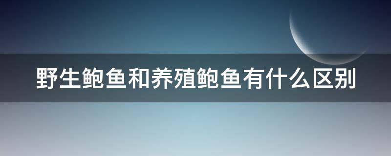 野生鲍鱼和养殖鲍鱼有什么区别 野生鲍鱼和养殖鲍鱼有什么区别图片