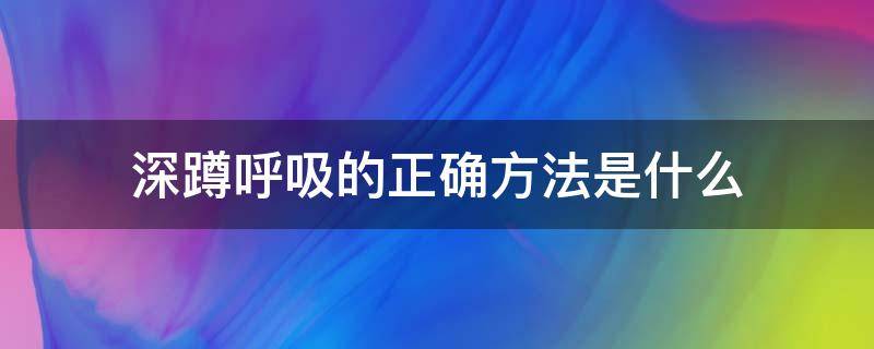 深蹲呼吸的正确方法是什么（深蹲的呼吸方法是蹲下时呼气吗）